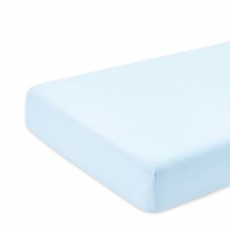 Drap housse matelas parc 75x100 cm bleu pâle Bemini