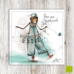 Carte Juste merci Mon amie Luce