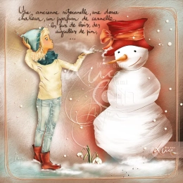 Carte Mon Amie Luce "Une ancienne ritournelle, une douce chaleur, un parfum de canelle ..."