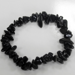 Bracelet en Éclat de Pierre - Agate Noire