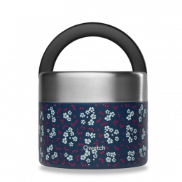 Boîte repas poignée isotherme Hanami Bleu 850ml Qwetch
