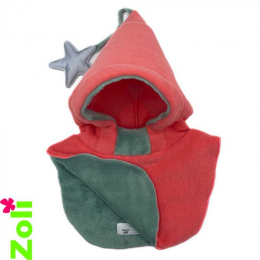 Capuchon enfant Polaire Goyave/Pistache Zoli