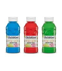 Set de 3 Tubes de Peinture à doigts naturelle 350 ml dès 2 ans Rouge vert bleu  - ChildGen