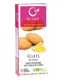 Sablés pur beurre aux éclats de citron Bio Soleil