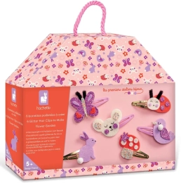 6 barrettes a creer - flower garden Janod 