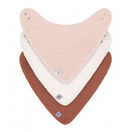 Bavoirs Bandanas Pink, Milky, Rust Lassig