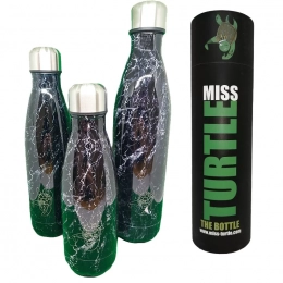 Gourde isotherme 350 ml Marbre Délicat Noir Miss turtle