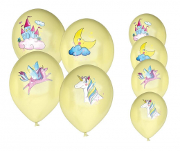 C&L Ballon Ø 30 cm - lot de 8 - licornes
