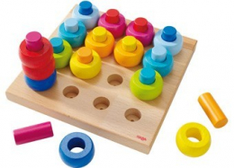 Mes anneaux multicolores - jeux à enficher - Haba