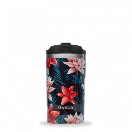 Travel mug isotherme Tropical Noir 300ml Qwetch