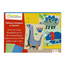 Tableaux Mosaiques en feutrine Dinosaures Avenue mandarine