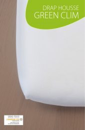 Drap housse blanc - GREEN CLIM - 60x120 cm - Kadolis