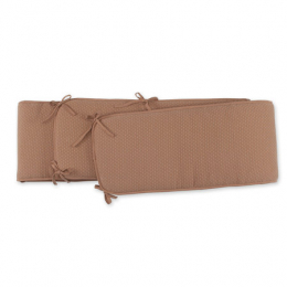 Tour de parc 75x95x28cm rayure naturel ecru pady twin jersey Bemini