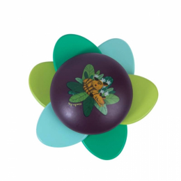 Hochet bois feuilles et grelot - Dans la jungle - Moulin Roty