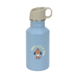 Gourde enfant inox 500 ml Pattern Party bleue – gourde réutilisable Lassig