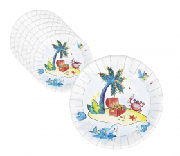 C&L Assiette Ø 23 cm - lot de 8 - pirates