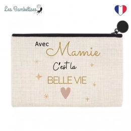 Pochette Trousse de toilette Mamie c'est la Belle vie Les Bambetises