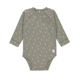 Body Bébé Manches Longues - GOTS Cozy Colors, Petits Traits Olive Lassig