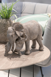 Elephant Calin Resine Gris Jolipa