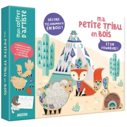 Mon coffret d'artiste Ma petite tribu en bois Auzou