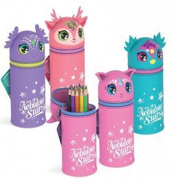 Trousse verticale en silicone Rose Nébulous Stars style Legami