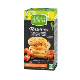 Cookies fourrés caramel beurre salé Moulin Piver