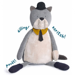 Chat géant gris clair Fernand Les Moustaches - Moulin Roty