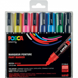 Set de 8 marqueurs Pointe conique moyenne  PC5M Couleurs basiques Posca