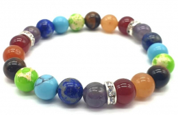 Bracelet 7 chakras 1-mix perles 8mm