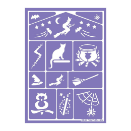 Pochoir de maquillage Magie des sorcières Grim'tout