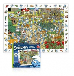 Puzzle cherche et trouve 70 pcs Les schtroumpfs
