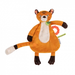 Doudou attache-tétine Tigre Tiho Dans la jungle Moulin roty