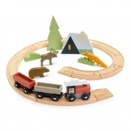 Circuit train en bois Tender Leaf Toys