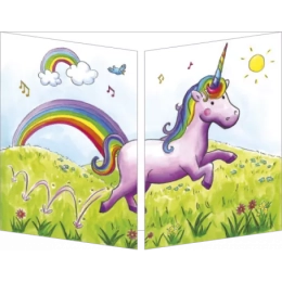 Carte licorne cache cache