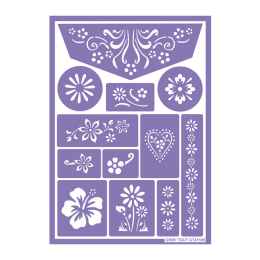 Pochoir de maquillage Fleurs Grim'tout