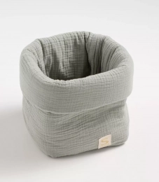 Panier de rangement en double gaze de coton - UNI SAUGE Sauthon