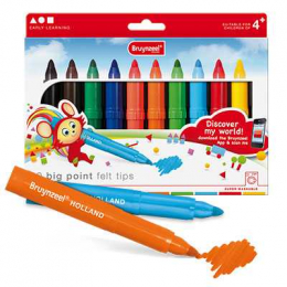 Lot de 10 feutres pointe épaisse - Bruynzeel