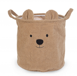 Panier de rangement Teddy brun 40X40X40 cm Childhome