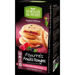 Cookies fourrés fruits rouges Moulin Piver