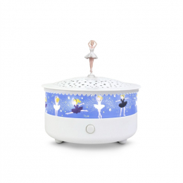 Veilleuse - Projecteur d'Etoiles Ballerine 14 Cm - Musical - Détection des Pleurs - Rechargeable USB Trousselier