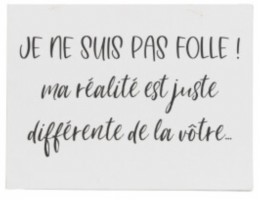 Pancarte "Si je n'existais pas..." Blanc et noir Jolipa