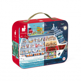 Puzzles valisette bateau de croisière Janod