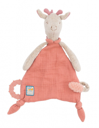 Doudou attache-tétine girafe Sous mon baobab Moulin Roty