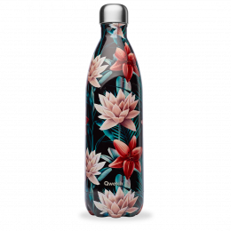 Bouteille Isotherme 1L Tropical noir Qwetch