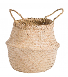 Panier tressé naturel - Les Moustaches  - Moulin Roty