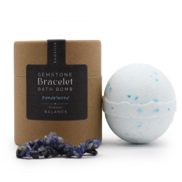 Bombe de Bain avec Bracelet en Gemme - Sodalite