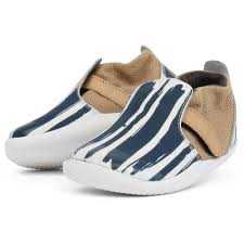 Chaussons Xplorer - Paint white Navy  - Step up - Bobux