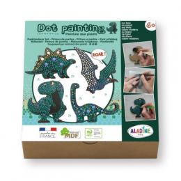 Peinture par points (dots)  dinosaures Aladine