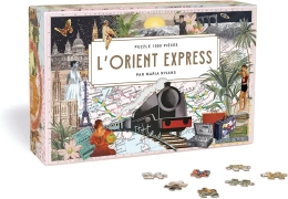 Puzzle L'orient express 1000 pièces Maria Rivans Hachette