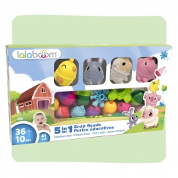 Perles de motricité – animaux de la ferme – 41 pièces lalaboom